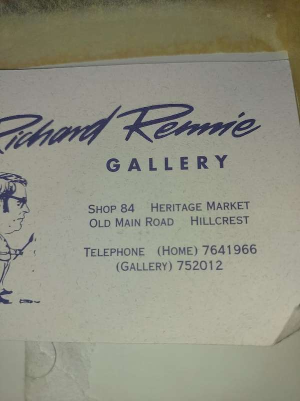 A VINTAGE RICHARD RENNIE ART WORK OIL ON PAPER SOLD AS IS R