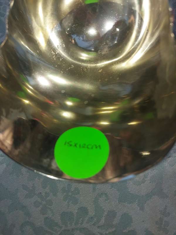 A VINTAGE SILVERPLATED SUGAR SCUTTLE SOLD AS IS