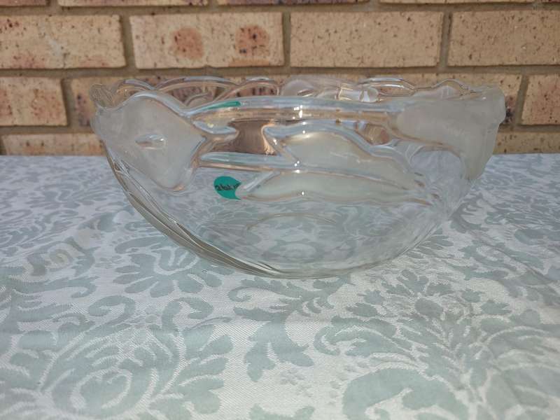 TWO CRYSTAL BOWLS SOLD AS IS