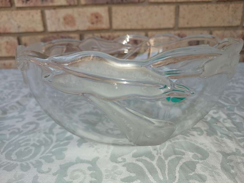 TWO CRYSTAL BOWLS SOLD AS IS