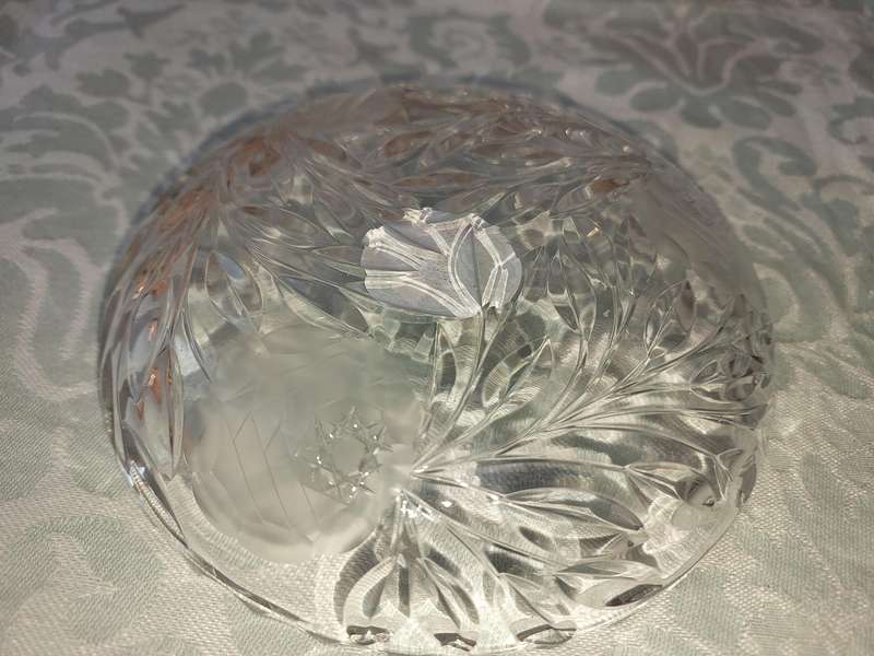 TWO CRYSTAL BOWLS SOLD AS IS