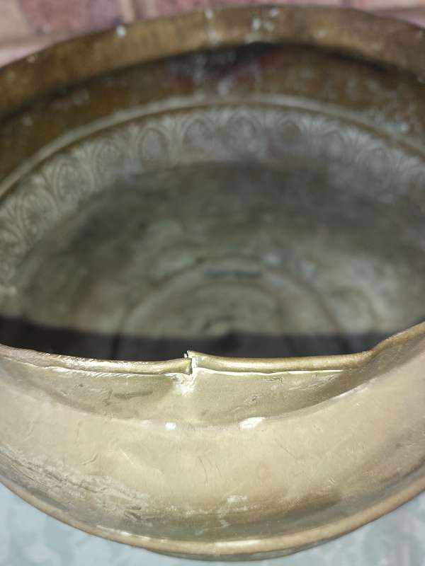 AN ORNATE MORROCAN STYLE PLANTER NEED SOME TLC SOLD AS IS