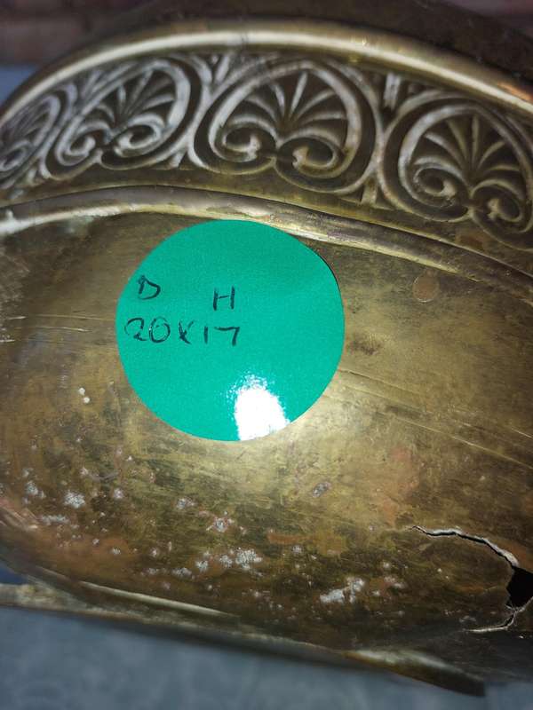 AN ORNATE MORROCAN STYLE PLANTER NEED SOME TLC SOLD AS IS