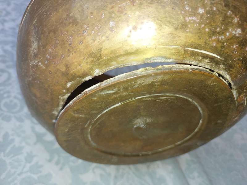 AN ORNATE MORROCAN STYLE PLANTER NEED SOME TLC SOLD AS IS