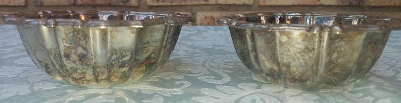 TWO VICTORIAN SERVING BOWLS SILVERPLATED SOLD AS IS
