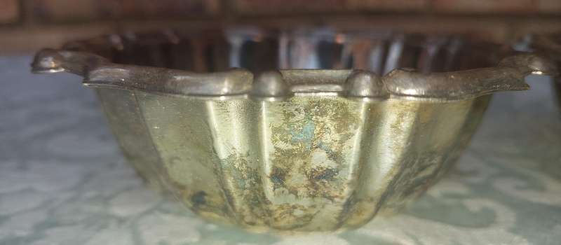 TWO VICTORIAN SERVING BOWLS SILVERPLATED SOLD AS IS