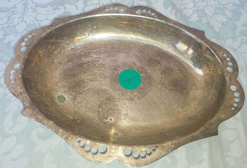 A VINTAGE VICTORIAN SERVING TRAY EPNS SOLD AS IS