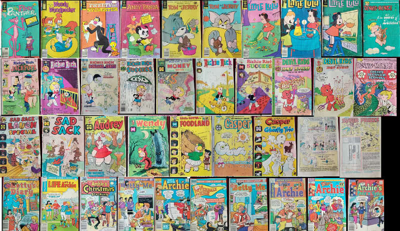 Collection of 39 Vintage Humour Comic Books
