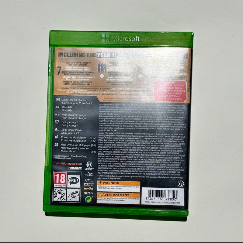 XBOX ONE - TOM CLANCYS THE DIVISION 2 GOLD EDITION