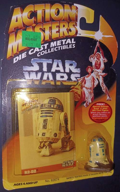 Star Wars R2-d2 Action Masters Die Cast Metal Collectible Kenner 1994 R2d2