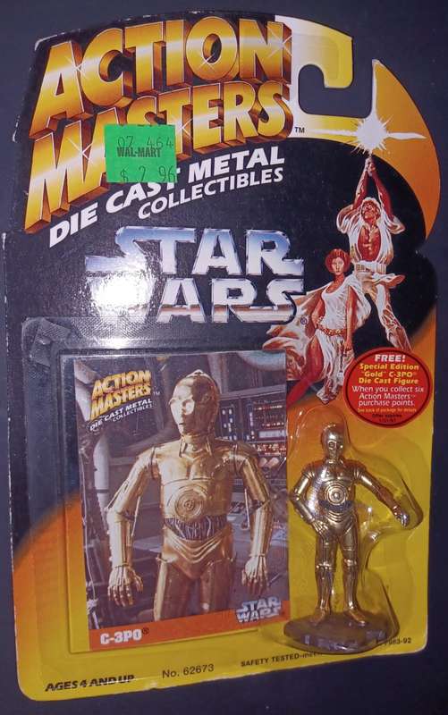 Kenner 1994 Star Wars Action Masters C3po Die Cast Metal Figure