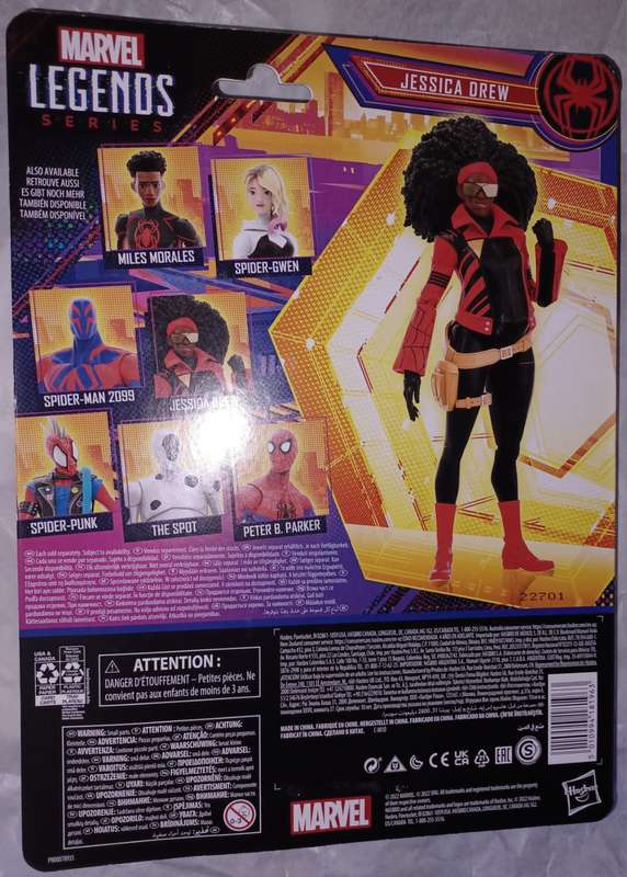 Jessica Drew - Spider-Man Across the Spider-Verse Marvel Legends 6" Figure - NEW