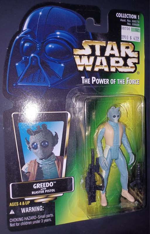 Star Wars The Power Of The Force Greedo 3.75 Inch Action Figure 1996 Hasbro