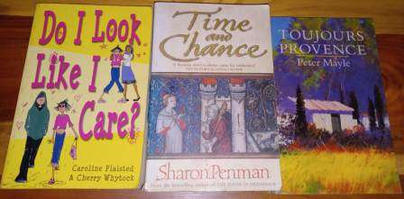 Toujours Provence P Mayle/Time & Chance S Penman/Do I look like I care ? C Plaisted & C Whytock