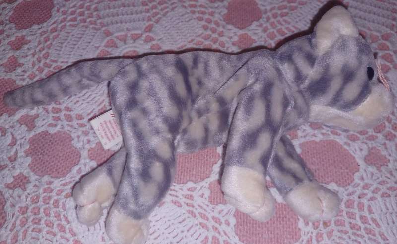 Striped cat Beanie baby