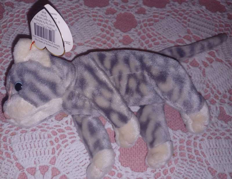Striped cat Beanie baby