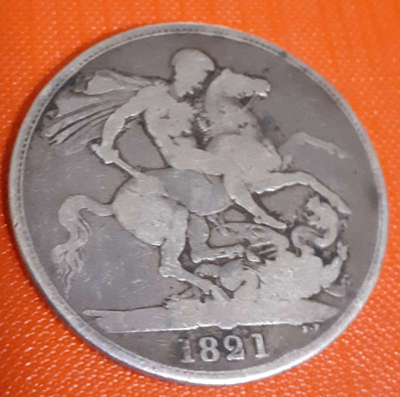 1821 George IV Crown. Edge SECUNDO Silver (.925) 28g.