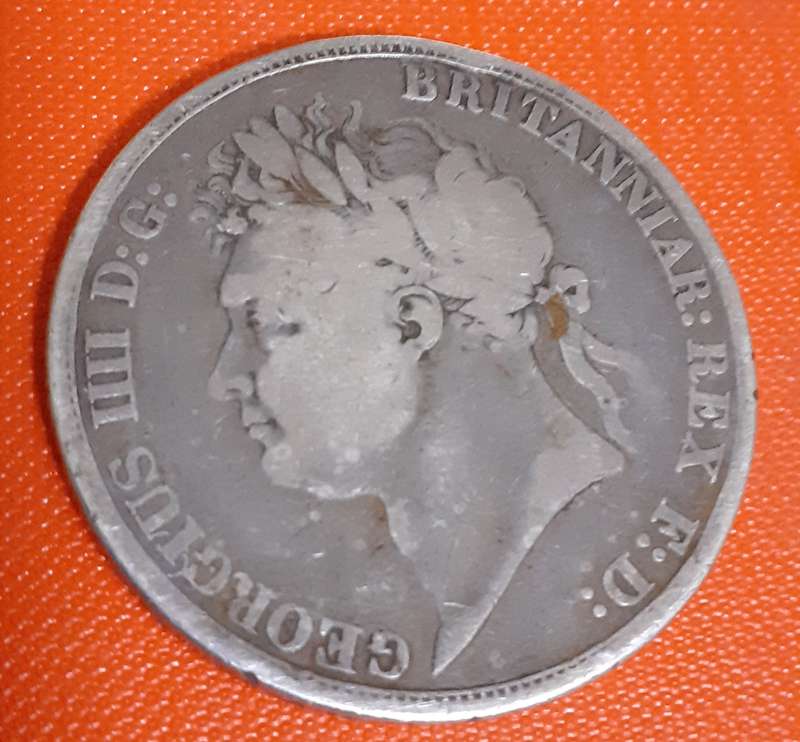 1821 George IV Crown. Edge SECUNDO Silver (.925) 28g.