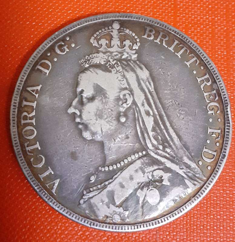 Queen Victoria - 1889 Silver (.925) Crown -  27.7g