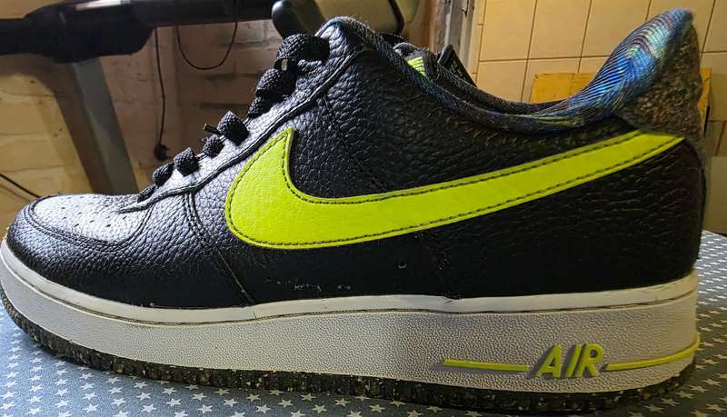 Nike Air Force 1 Crater Black Volt - Full Leather