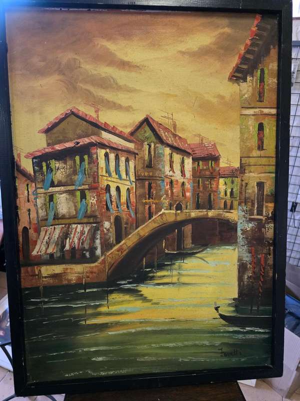 Italian Artist - Zanetti (Oil on board)