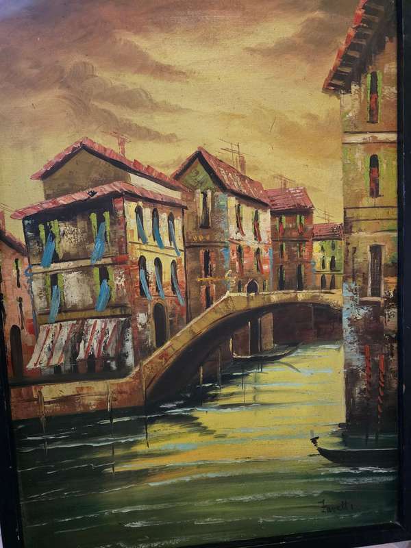 Italian Artist - Zanetti (Oil on board)