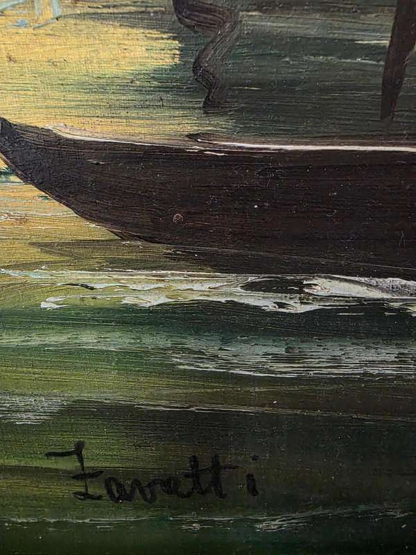 Italian Artist - Zanetti (Oil on board)