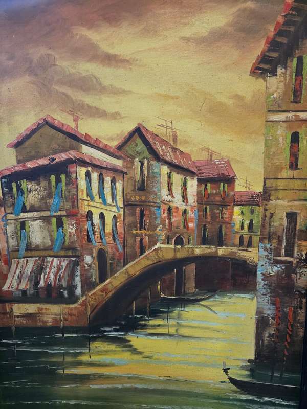 Italian Artist - Zanetti (Oil on board)