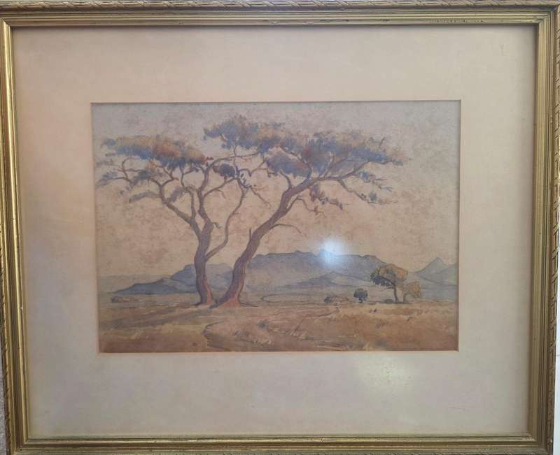 Joy Krause  Listed South African Artist - early 1900's water colour