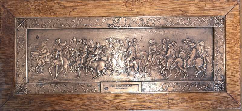19Th Century Very Rare Coper Ingraved plagues. The Canterbury Tales & Cavalade Proceeding Robin Hoo