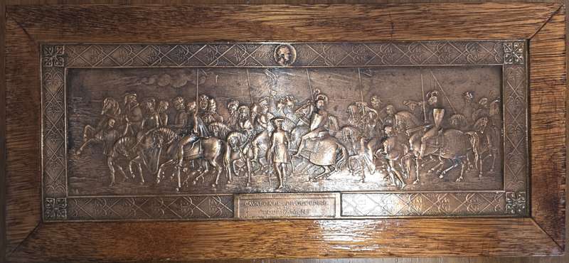 19Th Century Very Rare Coper Ingraved plagues. The Canterbury Tales & Cavalade Proceeding Robin Hoo