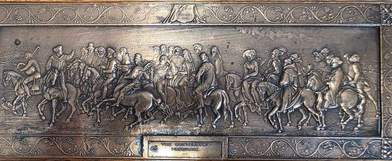 19Th Century Very Rare Coper Ingraved plagues. The Canterbury Tales & Cavalade Proceeding Robin Hoo