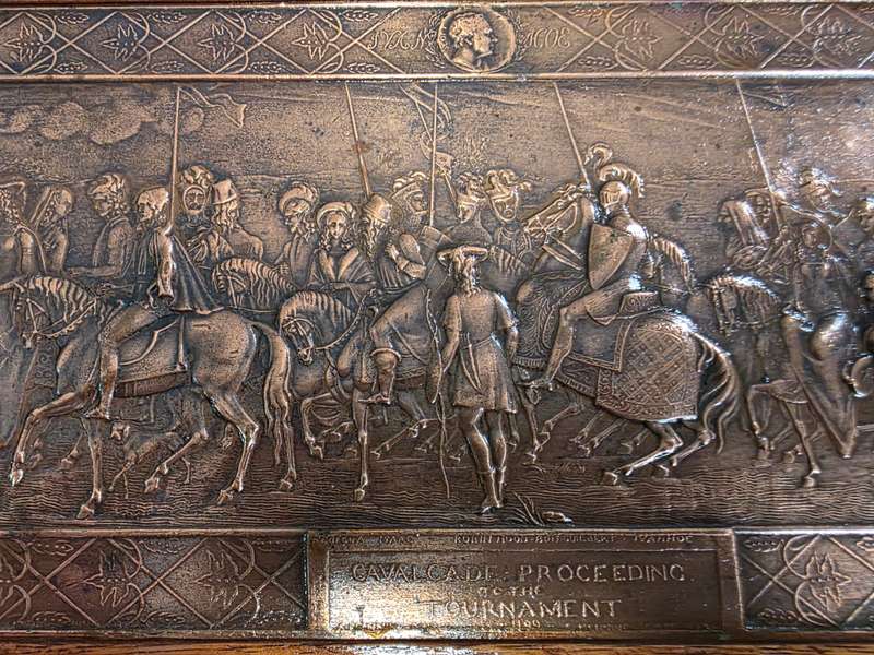 19Th Century Very Rare Coper Ingraved plagues. The Canterbury Tales & Cavalade Proceeding Robin Hoo