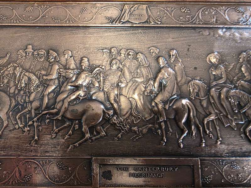 19Th Century Very Rare Coper Ingraved plagues. The Canterbury Tales & Cavalade Proceeding Robin Hoo