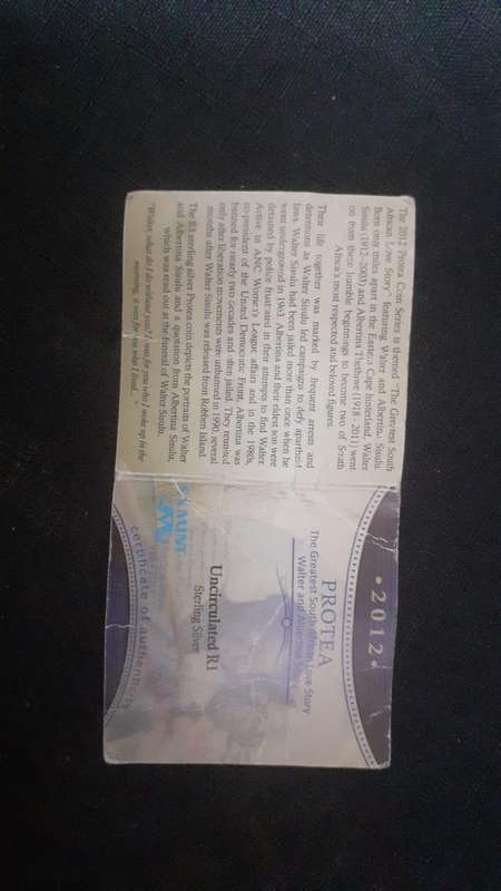 Protea streling silver uncirculated R1