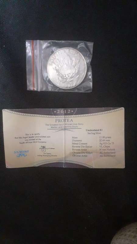 Protea streling silver uncirculated R1