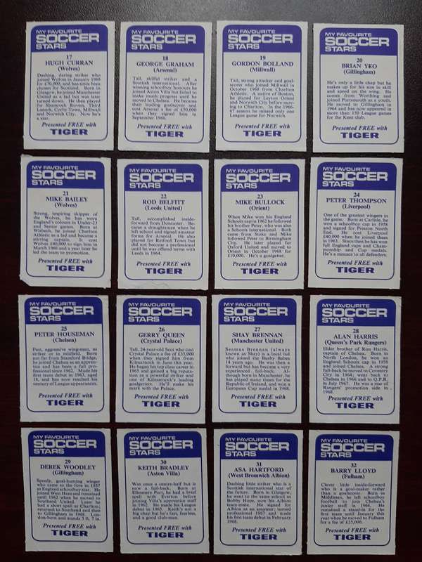 My Favourite Soccer Stars presented with Tiger (Blue backs - complete set)
