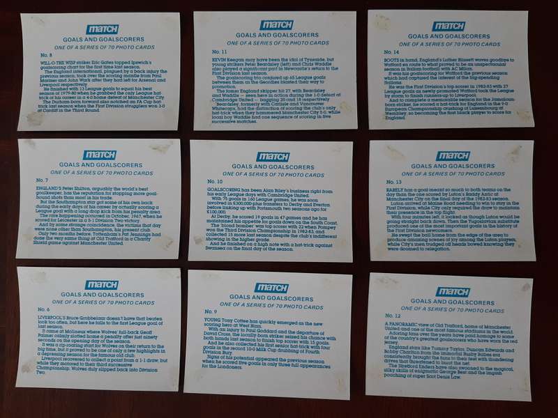 Match Goals And Goalscorers Stickers (Lot of 20 Stickers)