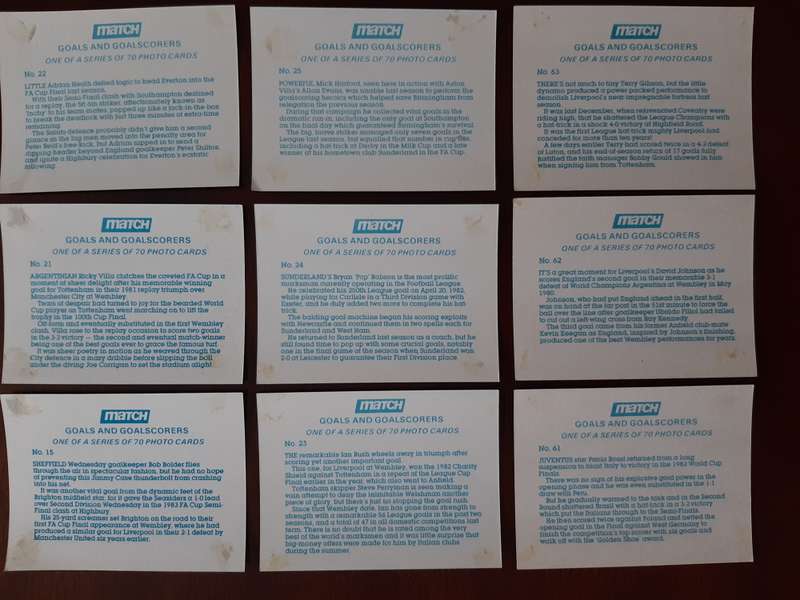 Match Goals And Goalscorers Stickers (Lot of 20 Stickers)
