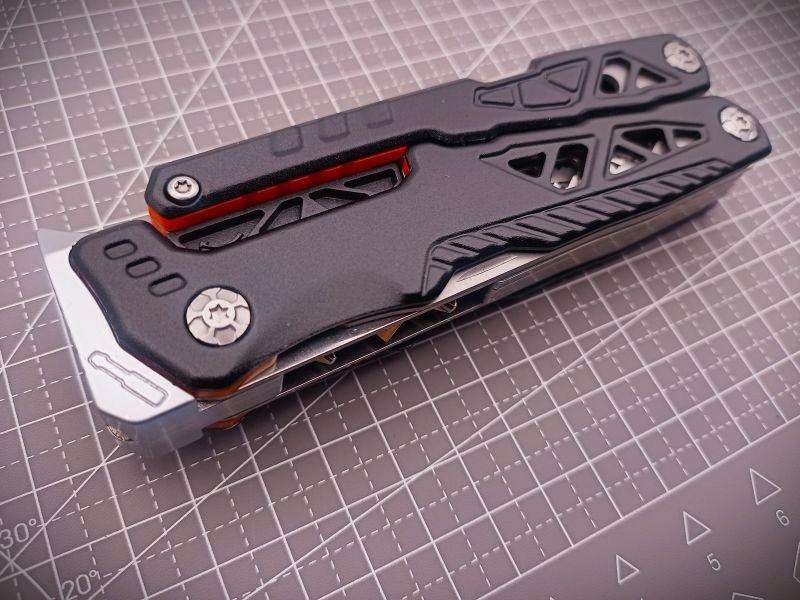 17-in-1 Multi-Functional Camping/Survival Tool with Pouch (Black/Orange)