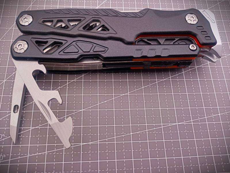 17-in-1 Multi-Functional Camping/Survival Tool with Pouch (Black/Orange)