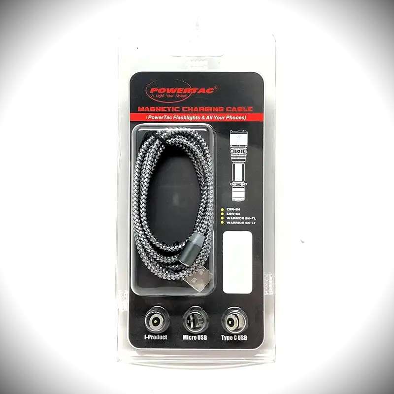 Powertac MCCK Magnetic USB Charging Cable, 3 In 1 Nylon Cord