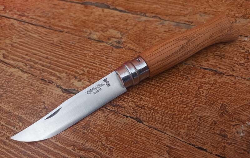 Opinel No. 8 INOX (Stainless Steel) Oak Wood Folding Knife - 8.5cm