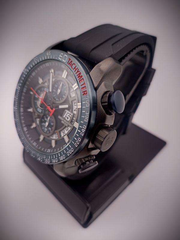 T5 H3921G Chronograph Analogue Watch with Black Strap