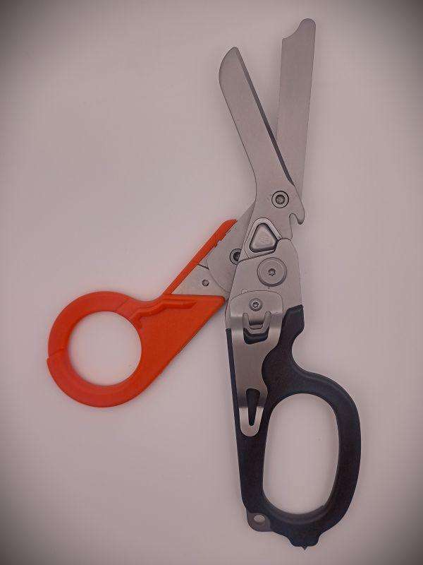 Multi-Functional Folding Tactical Emergency Response Shears (Black/Orange) + Holster (Black)