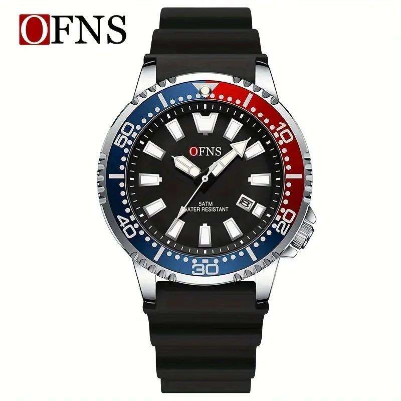 OFNS 8032 Homage Men's Dive Watch (Navy/Red Bezel)