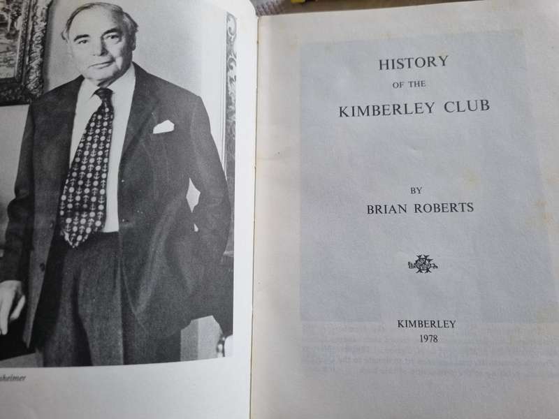 HISTORY OF THE KIMBERLEY CLUB  by BRIAN ROBERTS