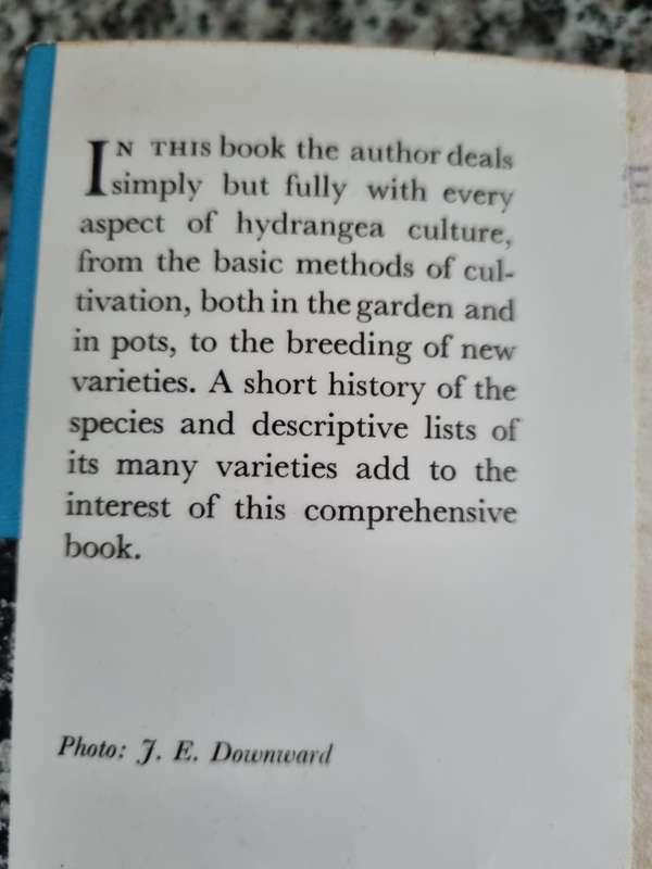 THE HYDRANGEA A G PUTTOCK FOYLES Handbooks ( botany flowering plants gardening  )