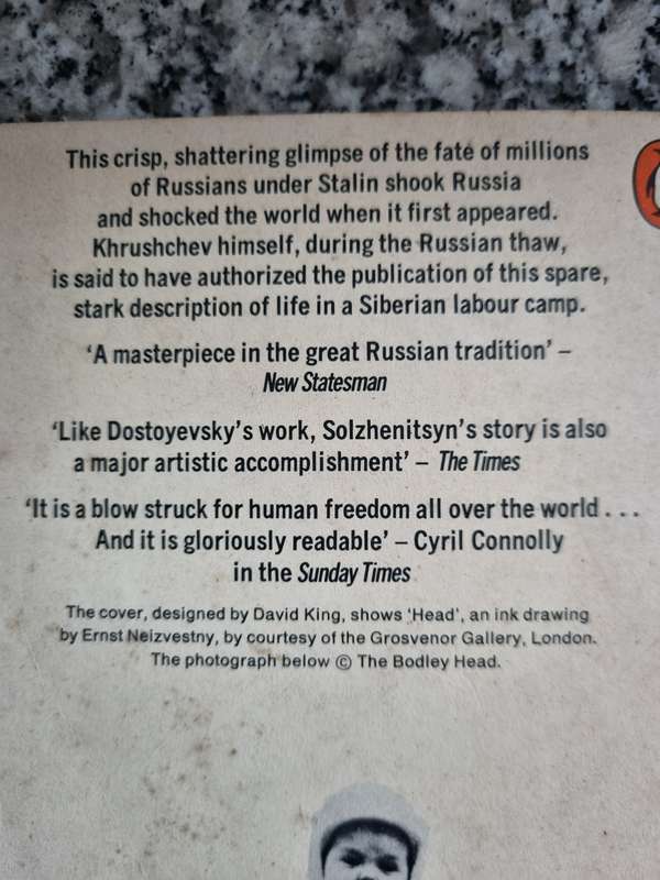 ONE DAY IN THE LIFE OF DENISOVICH SOLZENITSYN A Penguin Paperback
