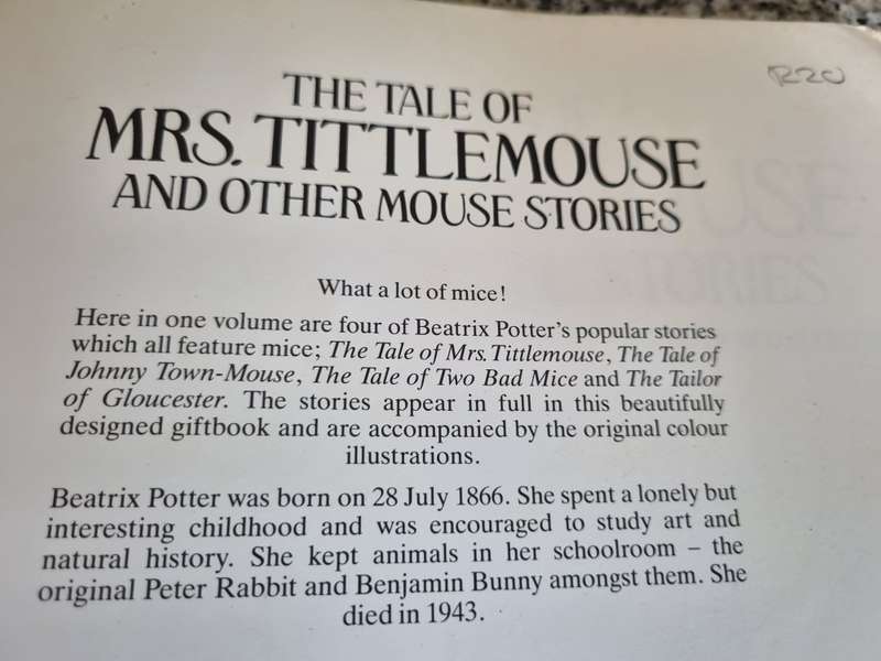 THE TALE OF MRS TITTLEMOUSE and other Mouse Stories by BEATRIX POTTER 1985